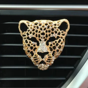 DL CEAI Accesorii Auto Odorizant Cap de Leopard de Desene animate de Aur de Argint de Evacuare a Aerului Parfumat Parfum Clipuri Cadou Pentru decor Masina