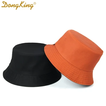 DongKing Dimensiuni Mari Găleată Pălărie Reversibilă Double-Sided Palarie De Soare Vânt Șir Cap Mare De Înaltă Calitate În Aer Liber Pure Color Panama