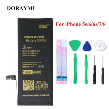 DORAYMI Litiu Baterie pentru Apple iPhone 5S 6 6S 7 8 Plus 6G 7G 8G X Baterii de Telefon Mobil de Înlocuire iPhone6 iPhone6s Bateria