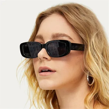 Dreptunghi ochelari de Soare pentru Femei Retro ochelari de Soare Moda anilor ' 90 Epocă Îngust Cadru Pătrat Ochelari de Protecție UV400 Oculos de sol
