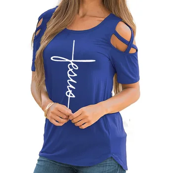 Dropshipping 2021 Nou-veniți Noua Moda Amuzant Imprimare Tricou Topuri Plus Dimensiune Maneca Scurta Drăguț de Pe Umăr T-Shirt pentru Femei