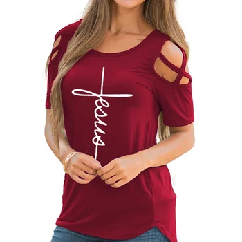 Dropshipping 2021 Nou-veniți Noua Moda Amuzant Imprimare Tricou Topuri Plus Dimensiune Maneca Scurta Drăguț de Pe Umăr T-Shirt pentru Femei