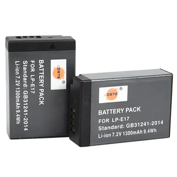 DSTE 2 BUC LP-E17 Baterie cu Dual USB Încărcător pentru EOS RP,EOS M5,EOS M6,EOS M6 Mark II,EOS 77D/9000D,EOS Rebel SL2/EOS 200D