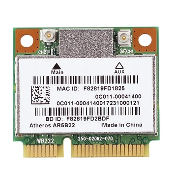 Dual Band Atheros AR5B22 300Mbps Wireless WLAN Mini Pci-E placa Wifi AR5B22 Adaptor Cu Bluetooth 4.0, 802.11 a/b/g/n Pentru Laptop