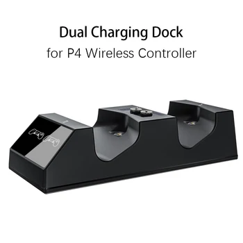 Dual USB Controller PS4 Încărcător Dock de Încărcare cu LED-uri Stand Stația de Leagăn pentru Sony Playstation 4 PS4 / PS4 Pro /PS4 Slim Controller