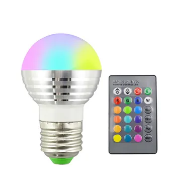 E27 E14 LED 16 Culori RGB Schimbarea Magic Bec Lampa 85-265V 110V 120V 220V RGB Led Lumina Reflectoarelor + IR Control de la Distanță