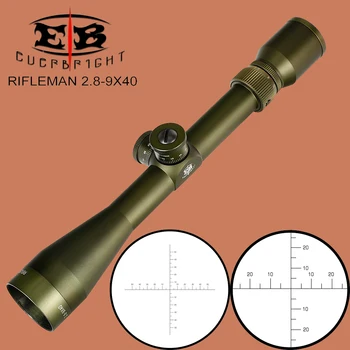 EB PUSCAS 2.8-9X40 FFP Vânătoare Riflescope Primul Plan Focal de Sticlă Gravat Reticul Tactic Inaltator Optic de Turnulete de Blocare a Reseta