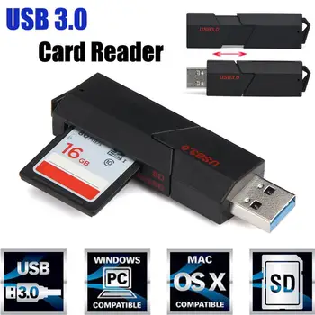 EC2 HIPERDEAL Cititor de Carduri USB 2in1 USB 3.0 de Mare Viteză Pentru Micro SD, SDXC T-Flash de Memorie TF Card Reader Adaptor Jul3