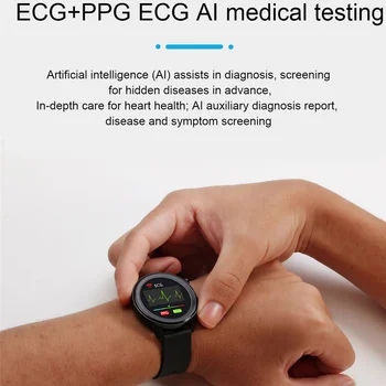 ECG PPG Sport Ceas Inteligent Ip68 Bărbați Femei Full Touch Smartwatch Corpului Termometru Heart Rate Monitor de Control de Muzică Ceasuri Rotunde