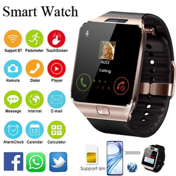 Ecran tactil Reloj Ceas Inteligent Bărbați Cu Camera Bluetooth Masculin Ceas Digital Bărbați Ceas Cartela SIM Smartwatch pentru Android IOS