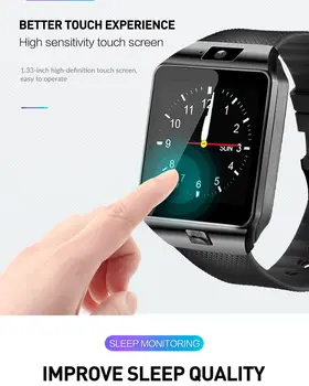 Ecran tactil Reloj Ceas Inteligent Bărbați Cu Camera Bluetooth Masculin Ceas Digital Bărbați Ceas Cartela SIM Smartwatch pentru Android IOS