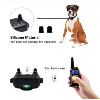 Electric de Formare de Câine Guler Cu Telecomanda Waterproof Reîncărcabilă Guler pentru animale de Companie Cu Display LCD pentru Câini de talie 40%off