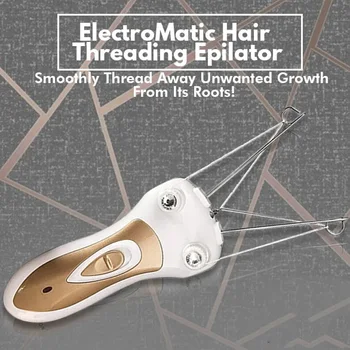 Electric Femei Epilator Bărbați Corpul Fața Picior Gât Faciale Îndepărtarea Părului pentru Doamna cu Fir de Bumbac Machiaj Cosmetice Instrument