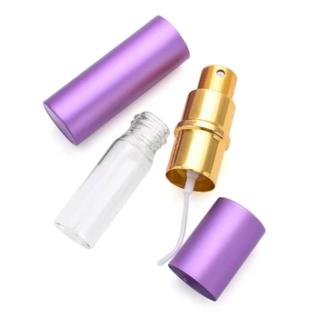 En-gros de 10ML Stil Nou Gol Portabil din Aluminiu Sticla de Parfum Cu Pulverizator Reîncărcabile Parfum Caz de Sticlă Pentru Travler