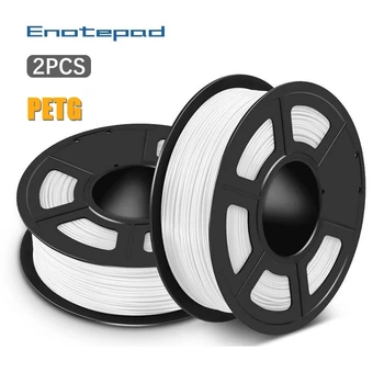 Enotepad PETG 3D cu filament de 1.75 mm 1KG 2.2 lb PETG Imprimantă 3D cu Filament cu un Alb/Negru/Gri Culoare 1/2 role pe set