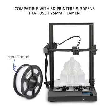 Enotepad PETG 3D cu filament de 1.75 mm 1KG 2.2 lb PETG Imprimantă 3D cu Filament cu un Alb/Negru/Gri Culoare 1/2 role pe set