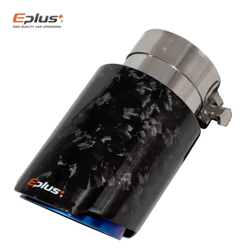 EPLUS Mașină Lucioasă Împrăștiate Model Fibra de Carbon Toba Sfat Sistem de Evacuare Țeavă de Fulare Duză Universal Direct Inoxidabil Blu
