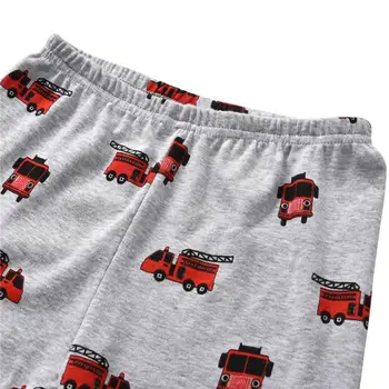 Euramerican Copii Set De Pijama, Camion Foc De Imprimare, Baieti Maneca Lunga Tricou+Pantaloni Copii Personalizate Pijama Set
