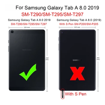 EVA Portabil rezistent la Șocuri Copii de Siguranță Mâner Spuma Stand husa Pentru Samsung Galaxy Tab a 8.0 2019 SM-T290 SM-T295 Caz