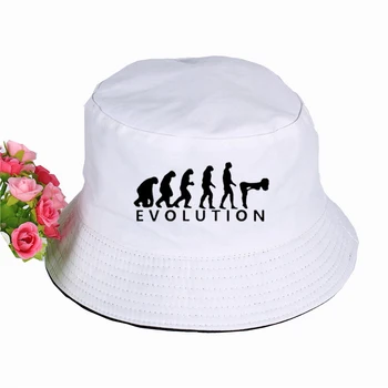 Evoluția Omului Sex Dragoste Cadouri De Imprimare Bărbați Femei Panama Pălărie Găleată De Înaltă Calitate Capac De Vară Capac Parasolar Pescuit Pescar Pălărie