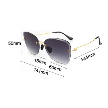 Evove fără ramă de ochelari de Soare Femei Bărbați Nr Șurub Tentă Degrade Ochelari de Soare pentru Femei Doamnelor Ultra-ușoare Nuanțe de Moda 2020 UV400