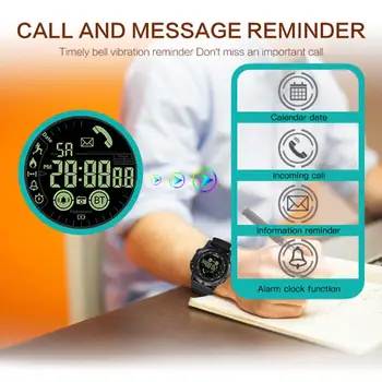 EX17S Sport Ceas Inteligent Bluetooth Profesionist de Sănătate Impermeabil Ceasuri Inteligente Bărbați Pedometru Memento Mesaj de 18 Luni de Așteptare