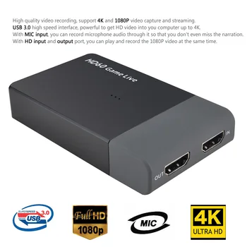 Ezcap261M USB 3.0 HD Captura Video 4K la 1080P Joc Live Streaming Video Converter Suport 4K Intrare Video HD ÎN MICROFON ÎN