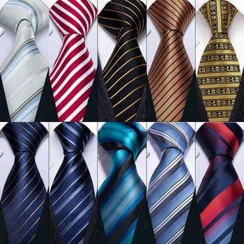 FA-5305 Barry.Wang 10 Stil Cravată Pentru Bărbați Cravate de Aur Paisley Silk Tie Batista Butoni Set Barbati Cravata Pentru o Nunta de Afaceri