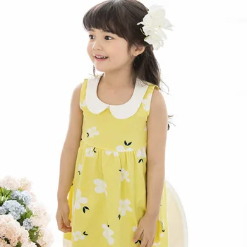 Fata de Copii Rochie de Printesa de Vară de Îmbrăcăminte pentru Copii Fete de Flori Casual Genunchi Lungime fără Mâneci Rochii de la 3 la 6 Ani