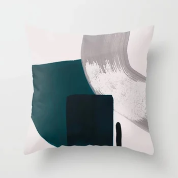 Față de pernă 45 * 45 minimalist Modern geometrice abstracte pictura in ulei imprimate poliester pernă Pătrată față de pernă decorative
