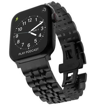 Femei Bărbați pulseira Compatibile pentru Apple Watch Band Seria 5 4 44mm Serie 3/2/1 42mm din Oțel Inoxidabil Link-ul pentru iWatch Trupa correa