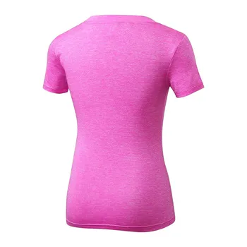 Femei Casual Maneca Scurta tricou de Vara tricouri Doamna Fete Casual V-neck T-shirt Roz Culoare Portocaliu