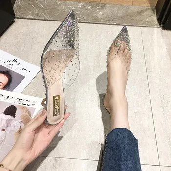 Femei Catâri Transparente, Tocuri Înalte de Moda Tocuri cui de mireasa Mireasa Pantofi Doamnelor Pantofi de Cristal Princess