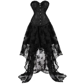 Femei Costum Medieval Cosplay Gotic Curtea de Epocă Victoriană Îmbrăcăminte Lung Strapless Cădea Rochie Costum S-5XL