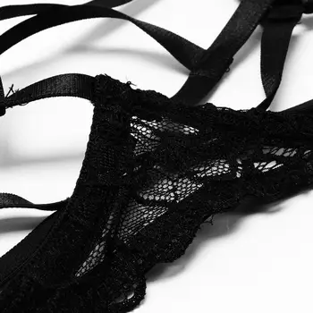 Femei Micro Bikini Erotic Dantela Pură Lenceria Îmbrăcăminte De Noapte Porno Adânc V Cupe Deschise Underwired Bra+Mini G-String Slip Set De Lenjerie