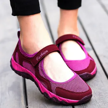 Femei Ochiurilor De Plasă De Curea Cataramă Vulcanizat Pantofi Doamnelor Amestecat Lumina De Culoare Tenis Feminin Casual, Confortabile, Non-Alunecare Femeie Pantofi Plat