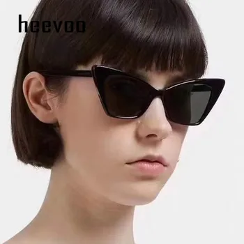 Femei Vintage Mici ochelari de Soare Femei de Moda Ochi de Pisică de Lux Ochelari de Soare Clasic de Cumpărături Doamna Negru Oculos De Sol UV400