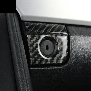 Fibra de Carbon Copilot Cutie de Depozitare Butoane de Comutare Capacul Panoului de Trim 2 buc Pentru Ford Mustang-2017 Car Styling Interior Modificat