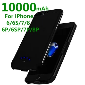 Fierbinte 10000 mAh Slim Ultra Subțire Încărcător de Baterie Caz Pentru iPhone 6s 8 7 6 plus Power Bank Încărcător de Rezervă Caz pentru iphone 6 6s 7 8