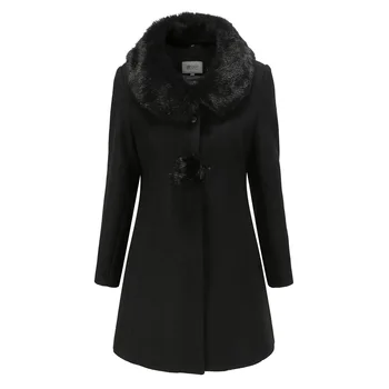 Fierbinte de vânzare haină de lână femei mari guler de lână haină de lână cald iarna mantou pentru femei