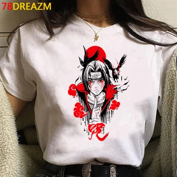 Fierbinte Japoneză Anime Naruto Akatsuki Tricou femei Amuzant Itachi Grafic Teuri Sasuke Kawaii Desene animate Topuri de Vara Unisex T-shirt