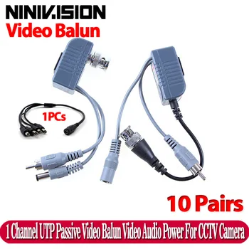 Fierbinte UTP CCTV Balun video BNC putere Balun Pasiv Rj45,POE Putere Audio Video 3 in 1 Transceivere CCTV piese de schimb transport gratuit