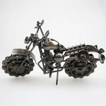 Figurine Retro Fier Motocicleta Figurina Interior Acasă Decor De Epocă Propunerii De Manual Băiat Jucărie Cadou Cameră Desktop Decor