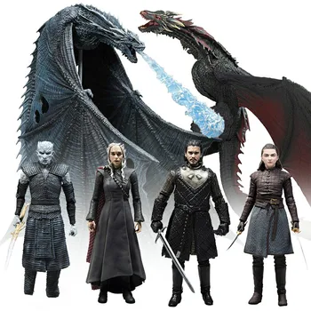 Filmul lui Jon Snow, Daenerys Targaryen Noapte Regele Viserion Gheață drag Arya Stark travestit Umblătorii Albi Tronul Jucărie de Acțiune Figura