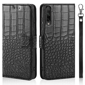 Flip Cazul în care Telefonul pentru Huawei Honor 20 Lite MAR-LX1H 6.15 inch Acoperi Textura de Crocodil Piele de Design de Carte de Lux Coque Wllet Capa