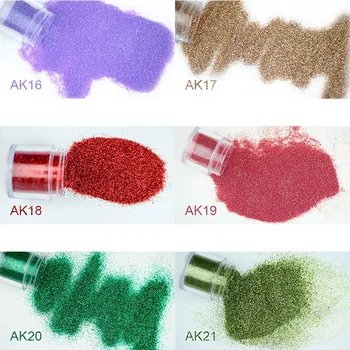 FlorVida 10g Nail Art Glitter Dip Praf de 24 de culori Pigment Pulbere pentru Unghii de Design Mascarada Sclipitoare, Sclipici Pulbere