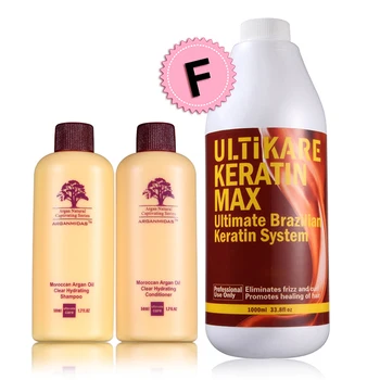 Formaldehidă liberă Keratina 1000ml Keratina Braziliana drept Tratament par+Free Mini Călătorie de Păr Șampon și Balsam Set