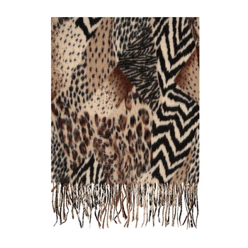 FOXMOTHER Iarna Leopard Zebra Animal Print Marame Hijab Folie de Cald Ciucure Eșarfe Cașmir Foulard Femme 2020 Șal Pashmina