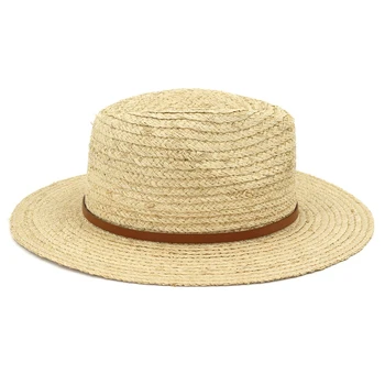 FS 2020 Vara Margine Largă Rafie Pălărie de Paie pentru Femei Beach Pălărie de Soare cu Protecție UV Bărbați Panama Pălărie Cu Panglică Chapeu Feminino
