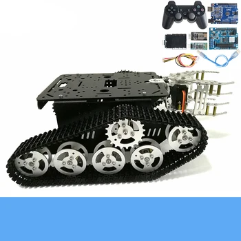 Full Metal Control Wireless RC Robot Gheara Șasiu Platformă T300 Senile de Tanc Șasiu+G8 de Prindere Kit Servo Motor DIY Pentru Arduino